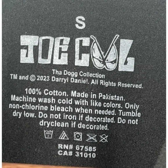 Joe Cool Snoop Dogg T-Shirt Men's Small Black Graphic Tee Hip Hop Rap Death Row - Picture 4 of 4